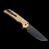 ProTech Knives Mordax Flipper Stonewash Albronze Gridlock Handle, 3.5" Dlc S45vn Blade MORDAX-MX116-U