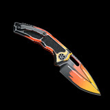 Heretic Knives Medusa Auto Tanto Cel Shade Orange H011-CS-OG
