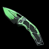 Heretic Knives Medusa Auto Tanto Cel Shade Toxic Green H011-CS-TX