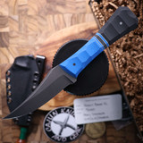 Auxiliary Manufacturing Pocket Bowie XL Blue g10/blk g10/ micarta spacer AUX-PB-XL-BLUG10-MIC