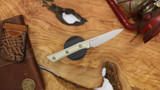 MICROTECH 3.5" PAIRING KNIFE STONEWASH STANDARD IVORY G-10