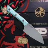 MICROTECH KNIVES 4.2" SANTOKU KNIFE STONEWASH STANDARD CARIBBEAN G-10 3300-10CA