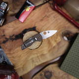 SPYDERCO LIL NATIVE MID BACKLOCK BROWN G-10 CPM15V PLAINEDGE SPRINT