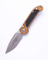 MICROTECH LUDT GEN III DROP POINT PARTIAL SERRATED STONEWASH TAN HANDLE 1135-11TA 01 1135-11TA