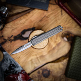 Microtech Ultratech EX-ZBP Bayonet Signature Series Natural Apocalyptic Full Serrated 1120EX-12APNCS