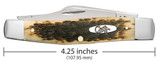 Case Amber Bone Peach Seed Jig Large Stockman