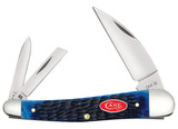 CASE ROGERS JIG NAVY BLUE BONE SEAHORSE WHITTLER