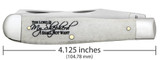 CASE RELIGIOUS SAYINGS PSALM 23 EMBELLISHED SMOOTH NATURAL BONE TRAPPER
