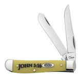 CASE RELIGIOUS SAYINGS EMBELLISHED YELLOW SYNTHETIC MINI TRAPPER
