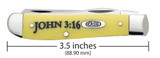 CASE RELIGIOUS SAYINGS EMBELLISHED YELLOW SYNTHETIC MINI TRAPPER