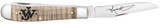 CASE JOHN WAYNE EMBELLISHED SMOOTH NATURAL CURLY MAPLE WOOD TRAPPER