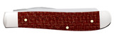 CASE SMOOTH DARK RED BURLAP MICARTA® CS MINI TRAPPER
