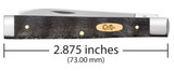 CASE SMOOTH BLACK CURLY OAK WOOD BABY DOC