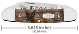 CASE U.S. ARMY EMBELLISHED SMOOTH NATURAL CURLY OAK CANOE