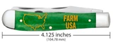 CASE JOHN DEERE EMBELLISHED SMOOTH BRIGHT GREEN BONE TRAPPER