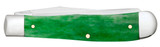 CASE JOHN DEERE EMBELLISHED SMOOTH BRIGHT GREEN BONE TRAPPER
