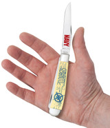CASE U.S. NAVY® EMBELLISHED SMOOTH YELLOW SYNTHETIC TRAPPER