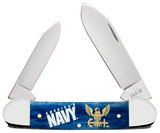 CASE US NAVY® EMBELLISHED  SMOOTH NAVY BLUE BONE CANOE