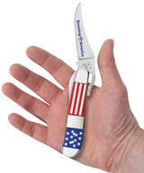 CASE SCOUTING AMERICA™ EMBELLISHED SMOOTH BLUE / RED SYNTHETIC CENTER BOLSTERED RUSSLOCK®