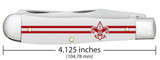 CASE SCOUTING AMERICA™ EMBELLISHED SMOOTH WHITE SYNTHETIC TRAPPER