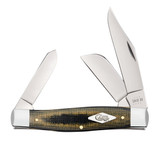 CASE SMOOTH BLACK & GREEN MICARTA® LARGE STOCKMAN