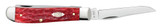 Case Dark Red Bone Peach Seed Jig Mini Trapper