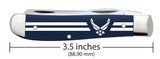 Case U.S. Air Force™ Embellished Smooth Navy Blue Synthetic Mini Trapper 32416