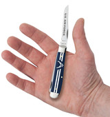Case US Air Force Embellished Smooth Navy Blue Synthetic Mini Trapper 32416