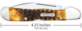 CASE ROGERS JIGGED BURNT AMBER BONE CS COPPERLOCK®