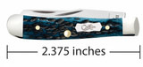 CASE PEACH SEED JIG POCKET WORN® MEDITERRANEAN BLUE BONE TINY TRAPPER