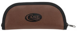 CASE EMBELLISHED GENUINE BROWN LEATHER TACO POUCH MEDIUM