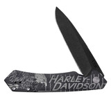 Case Harley Davidson® Embellished Smooth Black Anodized Aluminum Handle Kinzua 52260