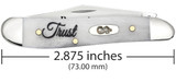 CASE RELIGIOUS SAYINGS TRUST EMBELLISHED SMOOTH NATURAL BONE PEANUT