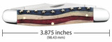 CASE STAR SPANGLED SERIES EMBELLISHED SMOOTH NATURAL BONE MUSKRAT