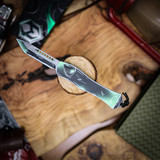 Heretic Knives  Hydra V4 Tanto Negative Cel Shade Toxic Green