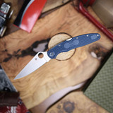 SPYDERCO POLICE 4 COBALT BLUE FRN CPM SPY27 PLAINEDGE C07PCBL4