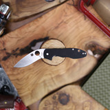 Spyderco Retract Black G-10 Plainedge