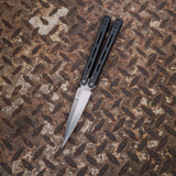 Pro-Tech FlyFather 2 Balisong Knife – Squid Industries Collaboration – 154CM Satin Blade, Black Aluminum Channel Handles, Zen Pin, Deep Carry Clip FF2101