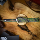 MICROTECH COMBAT TROODON GEN III D/E STANDARD OD GREEN /TAN W/ BLACK SPLATTER SIGNATURE SERIES 1142-1ODTA BKSPLS