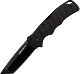 COLD STEEL VERDICT / 3" TANTO POINT / AUS10A W/ BLACK DLC FINISH / BLACK G-10 HANDLE / BLACK POCKET CLIP