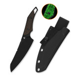 QSP T-COOK NITRO V, STONEWASH, HANDLE: GLOW-IN-THE-DARK BROWN BURLAP MICARTA