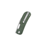 QSP Variant PE Sandvik 14C28N, stonewash, Handle: Green micarta