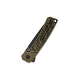 QSP Osprey Sandvik 14C28N, black stonewash, Handle: Brass, stonewash QS139-D2