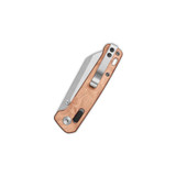 QSP Penguin Glyde 14C28N, 2 tone finish stonewash - satin, Handle: G10 with copper foil QS130GL-F1