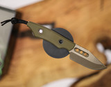 Heretic Knives Kobold Bowie BRONZE standard OD GREEN G10 handle scales.