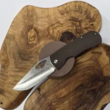 Mcnees Knives Dixon Diamond Pattern Bronze, Satin Hardware, 3.75" Satin Stonewash Blade SIMS1T2462