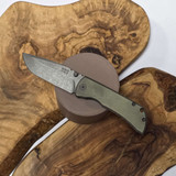 MCNEES KNIVES 3" PM MAC-2 (GRN/BRNZ-A), STONEWASHED HARDWARE SIMS1T2444