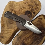 MCNEES KNIVES 3.75  DIXON BRONZE, SATIN HARDWARE, SATIN STONEWASH BLADE