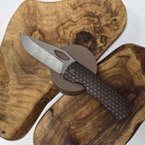 Mcnees Knives 3.75 Dixon Honeycomb Bronze, Stonewashed Hardware SIMS1T2376