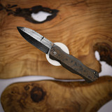 Maverick Customs Tibia Harpoon Richlite 3.5in Plain Tumbled Clip Point